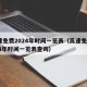 高速免费2024年时间一览表（高速免费2024年时间一览表查询）
